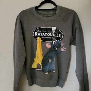 Disney Pixar Ratatouille Remy & Eiffel Tower Crewneck size S